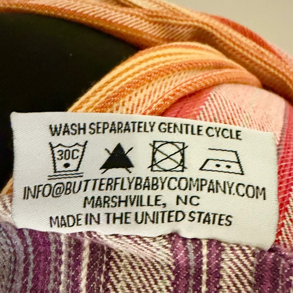 Butterfly Baby Woven Wrap Carrier | Rainbow Stripe | Made in USA - Picture 7 of 9